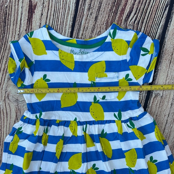 Mini Boden lemon stripe Kids Dress - Picture 6 of 7